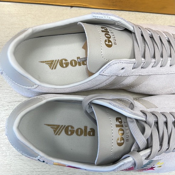 NIB - Gola Classics Womens Bullet Floral Sneakers, Off White/Clear/Multi -Size 8 - Picture 10 of 15